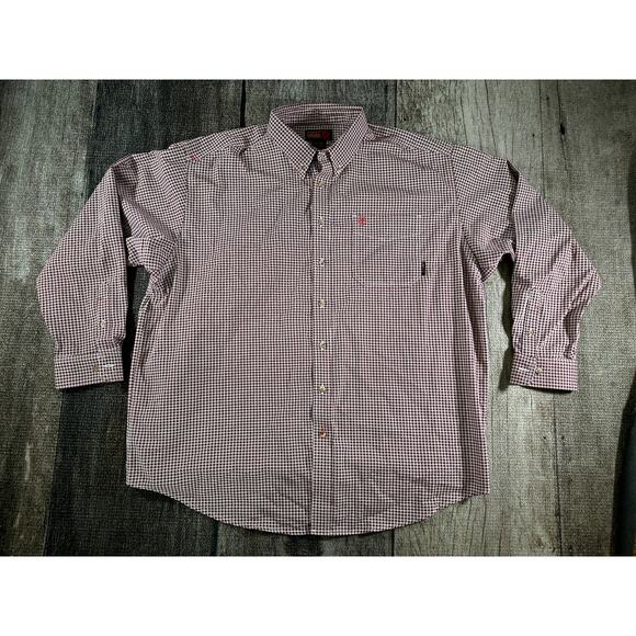 Ariat Other - Ariat FR Shirt Mens 3XL Red Plaid Bell Work Shirt Flame Resistant Weld Workwear